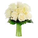 KaBloom-12 white Rose Bouquet, Flowers for Valentine, Mother's Day
