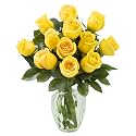 KaBloom-12 Yellow Rose Bouquet, Flowers for Valentine, Mother's Day