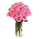 KaBloom-24 Pink Rose Bouquet, Flowers for Valentine, Mother's Day