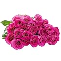KaBloom-24 Pink Roses, Greens Bouquet,Flowers for Valentine, Mother's Day