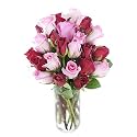 KaBloom-24 Red&Pink Rose Bouquet, Flowers for Valentine, Mother's Day