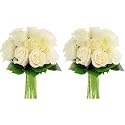 KaBloom-24 white Rose Bouquet, Flowers for Valentine, Mother's Day