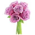 KaBloom-6 Purple Rose Bouquet, Flowers for Valentine, Mother's Day