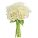 KaBloom-6 white Rose Bouquet, Flowers for Valentine, Mother's Day