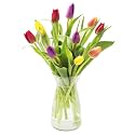 KaBloom-10 Assorted Tulip Bouquet,Flowers for Valentine, Mother's Day