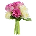 KaBloom PRIME NEXT DAY DELIVERY - Fall Collection - Pink and White Roses (Half Dozen) .Gift for Birthday, Sympathy, Anniversary, Get Well, Thank You, Valentine, Mother’s Day Fresh Flowers