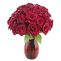 KaBloom PRIME NEXT DAY DELIVERY - Mother’s Day Collection - Queen of Hearts Red Roses (Two Dozen) With Vase.Gift for Birthday, Anniversary, Get Well, Easter, Valentine, Mother’s Day Fresh Flowers