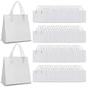 Kacctyen 100 Pcs Insulated Take Out Bags Bulk 9.5 x 6 x 9.5 in Thermal Insulation Food Bag for Coffee, Milk Tea, Hot Cold Food, Delivery Cooler Bag for Catering Restaurant Grocery Picnic (White)
