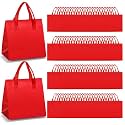 Kacctyen 100 Pcs Insulated Take Out Bags Bulk 9.5 x 6 x 9.5 in Thermal Insulation Food Bag for Coffee, Milk Tea, Hot Cold Food, Delivery Cooler Bag for Catering Restaurant Grocery Picnic (Red)