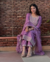 KACHIBA Embroidered Kurta TrouserPant Dupatta Set