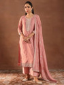 KACHIBA Embroidered Kurta TrouserPant Dupatta Set