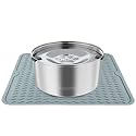 Kactoily 3L Stinless Steel Dog Water Bowl and Waterproof Silicone Mat