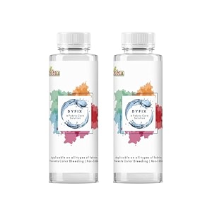 kadam label dyfix 2 bottles 150 g each fabric care solutiondye fixative agentfabric colour fixercolor binder - no t-shirtpowder