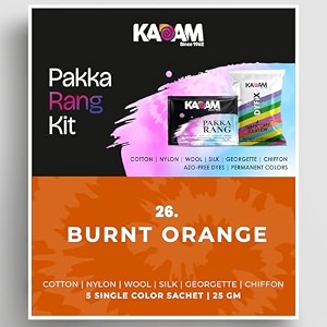 kadam pakka rang fabric dye colour  25g pack  includes dyfix color fixer  permanent fabric dyes for old faded jeans and clothes baby pink