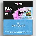 Kadam Pakka Rang Fabric Dye Colour | 25g Pack | Includes DyFix Color Fixer | Permanent Fabric Dyes for Old Faded Jeans and Clothes (Sky Blue)