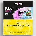 Kadam Pakka Rang Fabric Dye Colour | 25g Pack | Includes DyFix Color Fixer | Permanent Fabric Dyes for Old Faded Jeans and Clothes (Lemon Yellow)