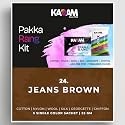 Kadam Pakka Rang Fabric Dye Colour | 25g Pack | Includes DyFix Color Fixer | Permanent Fabric Dyes for Old Faded Jeans and Clothes (Jeans Brown)