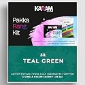 Kadam Pakka Rang Fabric Dye Colour | 25g Pack | Includes DyFix Color Fixer | Permanent Fabric Dyes for Old Faded Jeans and Clothes (Teal Green)