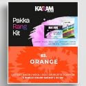 Kadam Pakka Rang Fabric Dye Colour | 25g Pack | Includes DyFix Color Fixer | Permanent Fabric Dyes for Old Faded Jeans and Clothes (Orange)