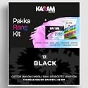 Kadam Pakka Rang Fabric Dye Colour | 25g Pack | Includes DyFix Color Fixer | Permanent Fabric Dyes for Old Faded Jeans and Clothes (Black)