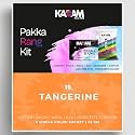 Kadam Pakka Rang Fabric Dye Colour | 25g Pack | Includes DyFix Color Fixer | Permanent Fabric Dyes for Old Faded Jeans and Clothes (Tangerine)