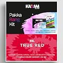 Kadam Pakka Rang Fabric Dye Colour | 25g Pack | Includes DyFix Color Fixer | Permanent Fabric Dyes for Old Faded Jeans and Clothes (True Red)