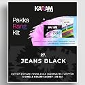 Kadam Pakka Rang Fabric Dye Colour (Jeans Black) | 25g Pack | Includes DyFix Color Fixer | Permanent Fabric Dyes for Old Faded Jeans and Clothes