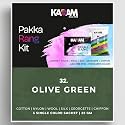 Kadam Pakka Rang Fabric Dye Colour | 25g Pack | Includes DyFix Color Fixer | Permanent Fabric Dyes for Old Faded Jeans and Clothes (Olve Green)