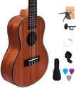 KADENCE 24 inch Concert Ukulele Mahogany wood Fluorocarbon Strings- Brown (Super Combo) Concert Ukulele