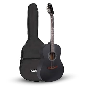 kadence bb01-bk acoustica 3934 acoustic guitar  dreadnought  comes with bag  includes learning course  black