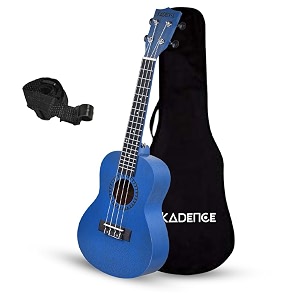 kadence uktwblu concert 2334 acoustic ukulele  sapele wood  comes with bag  includes learning course  blue