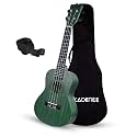 Kadence UKTWGN Concert 23" Acoustic Ukulele | Sapele Wood | Comes with Bag | Includes Learning Course | Green