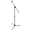 Kadence NK93 Touring Series Mic Stand with Boom Arm | Heavy-Duty Reinforced Steel Frame | Adjustable Telescopic Boom with 360° Angle Control | Double-Braced Tripod Base | Black