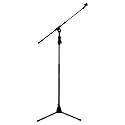 Kadence M40 Touring Series Mic Stand with Boom Arm | Heavy-Duty Steel Frame &amp; Smooth Height Adjustment | Adjustable Telescopic Boom Arm with 360° Angle Control | Stable Tripod Base | Black