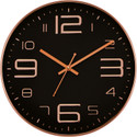 Kadio Analog 30 cm X 30 cm Wall Clock (Gold, With Glass, Standard)