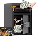 KAER 2.6 Cuft Drop Safe for Small Business,Deposit Safe with Drop Slot Fireoproof Bag,Safe Deposit Box with Anti-Fishing Slot for Cash,Slips,Documents,Valuables,Cash Drop Box for Home/Office/Retail