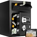 KAER 2.8 Cuft Drop Safe for Small Business Heavy Duty Steel Money Safe with Drop Slot for Cash,Slips,Documents,Depository Cash Safe with Fireproof Bag,Anti-Theft Cash Drop Box for Home/Retail/Office