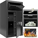 KAER 5.8 Cuft Large Drop Safe for Business with Internal Locker, Heavy Duty Cash Depository Safe with Drop Slot, Steel Money Safe with Anti-Fishing & Alarm for Slips,Documents,Office Church Retail