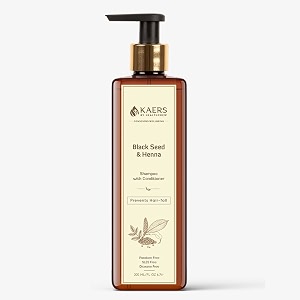 black seed amp henna shampoo with conditioner free of sles and parabens provide smooth soft amp shiny hair - 200ml pack of 1