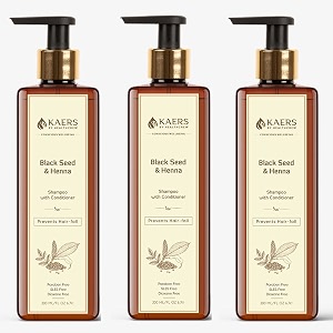 herbal shampoo black seed and henna shampoo with conditionerfree of paraben sles amp dioxane for all hair types smooth soft amp shiny hair for wow effect - 200ml pack of 3