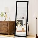 5.25 feet Black Floor Standing Full Length Body Mirror with HD Reflection |Home Decor Dressing Mirror for Living Room, Bed Room