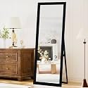 kaevion Balck Frame 5 feet Standing Full-Length Mirror| Floor Stand-up or Dressing Mirror | Elegant &amp; Versatile for Home Decor