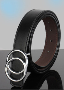 KAEZRI Women Black Texas Leatherite Belt