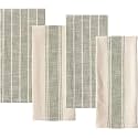 KAF Home Natural Rustic Farmhouse Slubbed Kitchen Towel | 100% Cotton Dish Towel, 18 x 28 Inches | Soft and Absorbent (Olive, Set of 4)