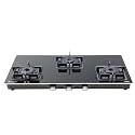 KAFF 77 cm, 3 Brass Burners Built-in Glass Cooktop | Black Toughened Glass with SS Edge Protection | Metal Knobs | | Matt Enameled Pan Support | Modular Kitchen Hob | CTQ773B