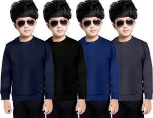 kaff boys full sleeve solid sweatshirt