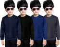 Kaff Boys Full Sleeve Solid Sweatshirt