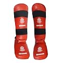 Kai Approved Molded Karate Shin Guard (Red, Medium)