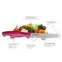 KAI Stainless Steel Kitchen and Vegetable Knife Plain and Serrated Blade Set, 2-Piece (Pink-Black)