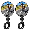KAIDAA Bicycle & Bike Rear View Mirror Set of 2 | 360° Adjustable Handlebar Convex Mirrors | Wide Angle Cycling Safety Mirror | Strong Protective Mold Body
